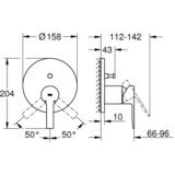 Grohe Lineare jednoručna baterija za tuš sa prebacivačem 24064AL1 | ePonuda.com