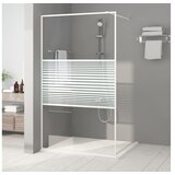  Pregrada za tuš srebrna 115x195 cm prozorno ESG steklo | Shoptok.si