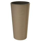  Okrogli stebrasti cvetlični lonec Woody (Zunanje dimenzije (Ø x V): 30 x 57 cm, Rjava) | Shoptok.si