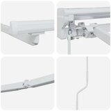  Ručni okvir tende s LED-ima Bijeli 4 x 2 m Aluminij - Bijeli 4 x 2 m | shoptok.hr