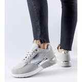 Gemre Gray Glitter Roganzuolo Sneakers | Shoptok.si