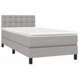  box spring s madracem LED svjetlosivi 100x200 cm tkanina | shoptok.hr