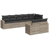  8-dijelni set vrtnih sofa od poliratana s jastucima svjetlosivi | shoptok.hr