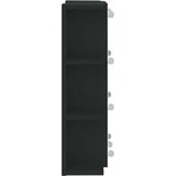 Ormarić s ogledalom i LED svjetlima crni 70 x 16,5 x 60 cm | shoptok.hr