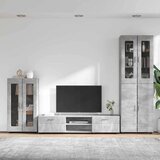  Set TV komoda s ladicama Betonski sivi Konstruirano drvo | shoptok.hr