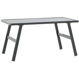  3-dijelni set vrtnih klupa s jastucima crni čelični | shoptok.hr
