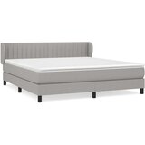  Box spring postelja z vzmetnico svetlo siva 180x200 cm blago, (20789963) | Shoptok.si