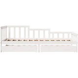 vidaXL Dnevna postelja s predali 90x190 cm trdna borovina, (21303636) | Shoptok.si