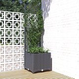 vidaXL Vrtna sadilica s rešetkom tamnosiva 40 x 40 x 136 cm PP Cijene