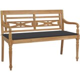 vidaXL Klupa Batavia s antracit jastukom 120 cm od masivne tikovine Cijene