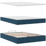  Otomanski krevet s madracem tamnoplavi 140x190 cm baršunasti | shoptok.hr