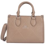 Shelvt beige elegant women's handbag Cene