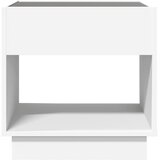  Stolić za kavu s beskonačnim LED svjetlima bijeli 50x50x50 cm | shoptok.hr