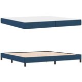  Postelja z vzmetnico z vzmetnico Modra 200 x 200 cm blago | Shoptok.si