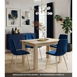 KARA stolica - tamnoplavi baršun / kromirane noge x 3 | shoptok.hr