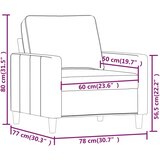  Fotelja ružičasta 60 cm baršunasta | shoptok.hr