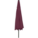  Vrtni suncobran s LED svjetlima i metalnom šipkom 400 cm bordo | shoptok.hr