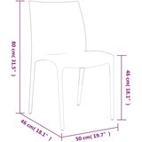  Vrtne stolice 2 kom krem 50 x 46 x 80 cm od polipropilena | Eponuda.com