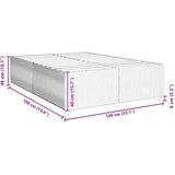 vidaXL okvir za krevet bez madraca smeđesivi 140 x 190 cm od tkanine | shoptok.hr