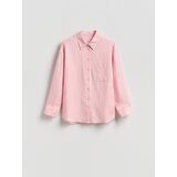 Reserved Košulja od mješavine lana - pastelnoružičasto | shoptok.hr