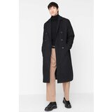 Trendyol Black Men's Loose Fit Double Breasted Maxi Coat | shoptok.hr