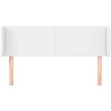  Uzglavlje s ušima bijelo 147x16x78/88 cm od umjetne kože | shoptok.hr