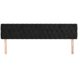  Posteljno vzglavje 2 kosa črno 90x7x78/88 cm žamet, (20794234) | Shoptok.si