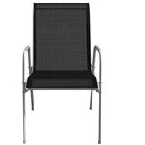  Zunanja jedilna garnitura 5-delna jeklo črna, (20680091) | Shoptok.si