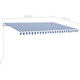  Tenda na ručno uvlačenje 450 x 350 cm plavo-bijela | shoptok.hr