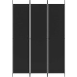 Sobna pregrada s 3 panela crna 150 x 220 cm od tkanine | shoptok.hr