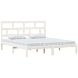  Posteljni okvir bel iz trdnega lesa 180x200 cm 6FT, (20644372) | Shoptok.si