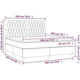  Box spring postelja z vzmetnico svetlo siva 180x200 cm žamet, (20791364) | Shoptok.si