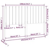  Posteljno vzglavje črno 145,5x4x100 cm trdna borovina, (20647390) | Shoptok.si