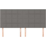  Uzglavlje 4 kom tamnosivi 100x5x78/88 cm od tkanine | shoptok.hr