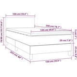  Krevet box spring s madracem LED tamnosivi 100x200 cm baršun | shoptok.hr