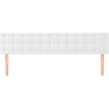  Posteljno vzglavje 2 kosa belo 90x5x78/88 cm umetno usnje, (20793131) | Shoptok.si