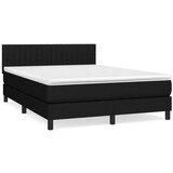  Krevet s oprugama i madracem crni 140 x 190 cm od tkanine | shoptok.hr