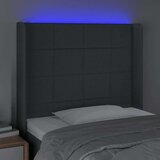  Uzglavlje tamnosivo 93 x 16 x 118/128 cm od tkanine | shoptok.hr