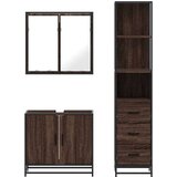 vidaXL 3-dijelni set kupaonskog namještaja boja smeđeg hrasta drveni | shoptok.hr