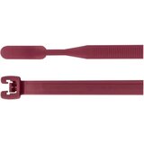 Hellermann Tyton Vezice za kabele 210 mm crvene boje, otvoreni kraj vezanja 109-00184 Q50R-PA66-RD-C1 100 kom | Eponuda.ba
