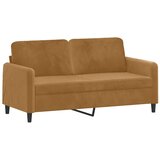  2-dijelni set sofa s jastucima smeđi baršunasti | shoptok.hr