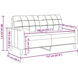  Dvosjed s ukrasnim jastucima žuti 140 cm baršunasti | shoptok.hr
