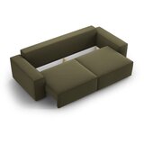 Micadoni Zelena raztegljiva sedežna garnitura iz tkanine bouclé 247 cm Jodie – Home | Shoptok.si