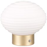 Tri O Bijela/u zlatnoj boji LED stolna lampa s mogućnosti zatamnjivanja sa staklenim sjenilom (visina 14,5 cm) Earl – Cijene