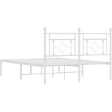  Metalni okvir za krevet s uzglavljem bijeli 140 x 190 cm | shoptok.hr