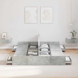  Krevet s ladicama Betonski sivi 160 x 200 cm Konstruirano drvo | shoptok.hr