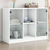 vidaXL Komoda bela 101,5x37x75,5 cm inženirski les Cene