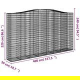  Lučne gabionske košare 5 kom 400x50x220/240cm pocinčano željezo | shoptok.hr