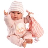 Llorens Llorens: Olivia, 38 cm jočeča punčka z karirano odejo Cene