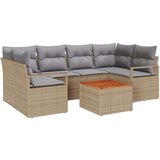  7-dijelni vrtni set sofe s jastucima Bež Poli Ratan Akacija 2-sjedna vrtna sofa s jastucima Bež Poli Ratan | shoptok.hr